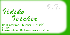 ildiko teicher business card